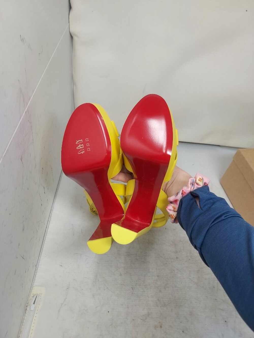 Christian Louboutin Yellow Strappy Supramariza Platform Sandal - Picture 2 of 11
